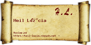 Heil Lúcia névjegykártya